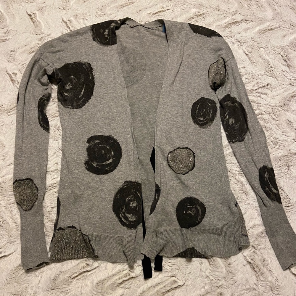 Vera Wang Sparkle Bow Cardigan - Picture 3 of 9